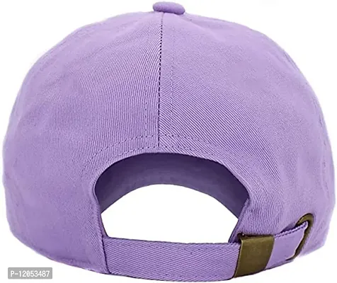 NK India Unisex Cotton Baseball Cap (Free Size -(Cap-Lavender)-thumb3