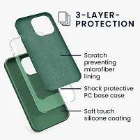 VEROZA-Plain Soft Slim Flexible Drop Protection Wireless Charging Cover I Phone(PC-Green)-thumb1