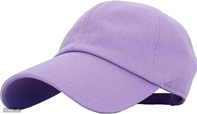 NK India Unisex Cotton Baseball Cap (Free Size -(Cap-Lavender)