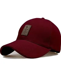 NK India Solid Caps for Men & Women for Sports & Cotton Baseball Cap Pack of 3 (Color-Blue Maroon Black)-thumb1