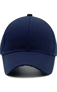 NK India Solid Caps for Men & Women for Sports & Cotton Baseball Cap (Single-caps-solid2) Blue-thumb3