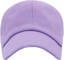 NK India Unisex Cotton Baseball Cap (Free Size -(Cap-Lavender)-thumb1