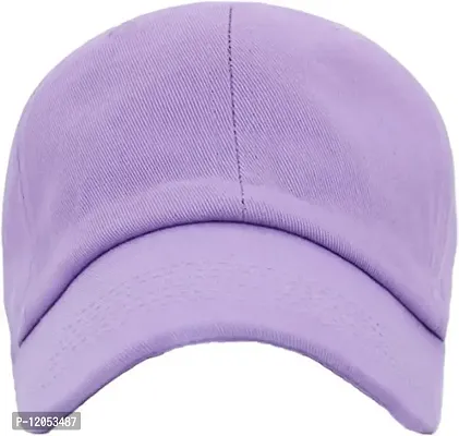 NK India Unisex Cotton Baseball Cap (Free Size -(Cap-Lavender)-thumb2