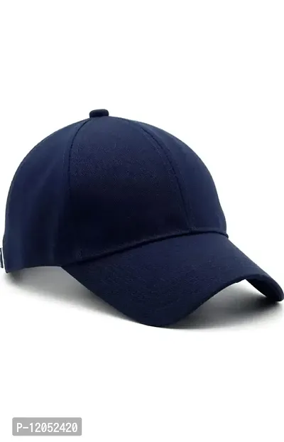 NK India Solid Caps for Men & Women for Sports & Cotton Baseball Cap (Single-caps-solid2) Blue-thumb3