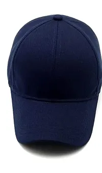 NK India Solid Caps for Men & Women for Sports & Cotton Baseball Cap (Single-caps-solid2) Blue-thumb1