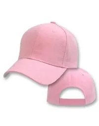 NK India Solid Caps for Men & Women for Sports & Cotton Baseball Cap (Single-caps-solid6) Pink-thumb2