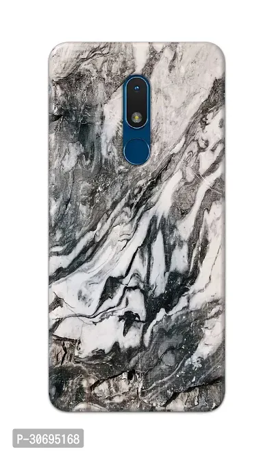 Designer Printed Hard Case Marble Design Back Cover Compatible With Nokia C3