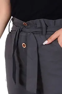 Multicoloured Cotton Blend Trousers   Capris For Women-thumb1