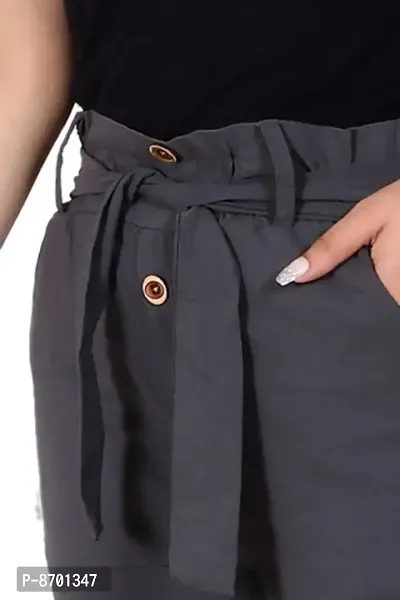 Multicoloured Cotton Blend Trousers   Capris For Women-thumb2