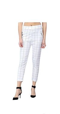 Fashionable glamours women check trousers-thumb2