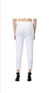 Fashionable glamours women check trousers-thumb3