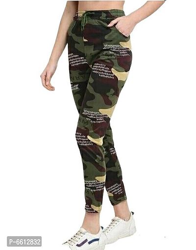comfy casual women army jeggings-thumb3