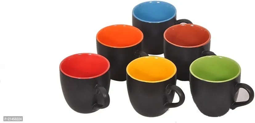 Elite Handicrafts Pack Of 6 Ceramic (Multicolor, Tea)-thumb2