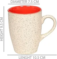 Onisha White Multicolour Coffee-Milk Mug-275 Ml Ceramic Coffee Mug (275 Ml, Pack Of 2)-thumb1