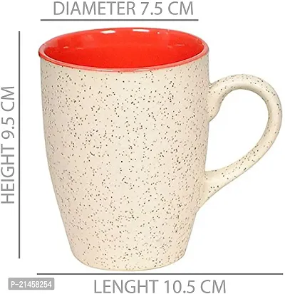 Onisha White Multicolour Coffee-Milk Mug-275 Ml Ceramic Coffee Mug (275 Ml, Pack Of 2)-thumb2