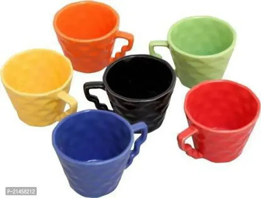 Onisha Pack Of 6 Ceramic (Multicolor, Cup Set)-thumb2
