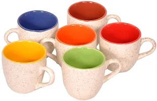 Elite Handicrafts Pack Of 6 Ceramic (Multicolor, Cup Set)-thumb1