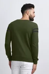 AD TAILOR Men's Color Block Tshirt Full Sleeve Olive Colour-thumb1