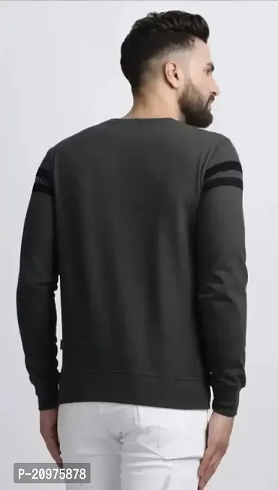 AD TAILOR Men's Color Block Tshirt Full Sleeve Dark Grey Colour-thumb2