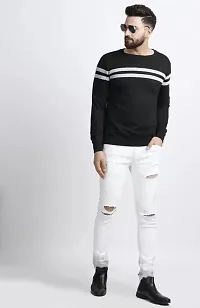 AD TAILOR Men's Color Block Tshirt Full Sleeve Black Colour-thumb3