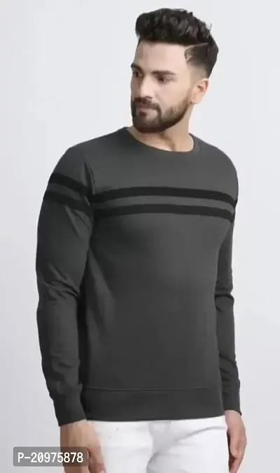 AD TAILOR Men's Color Block Tshirt Full Sleeve Dark Grey Colour-thumb4