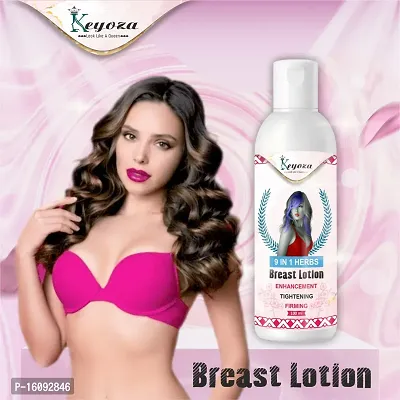 Keyoza presents 9 IN 1 AYURVEDIC  HERBS Bigger Breast Enlargement Lotion Is Breast Growth Lotion for Women- STRAWBERRY,ROSE OIL,COCONUT OIL,ALMOND OIL,SUNFLOWER OIL  FENUGREEK OIL Relieves Stress Cau