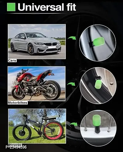 Victor Vally Car Tyre Valve Cap | Car Valve | Multi-Purpose Valve Cap | Tire Valve Stem Caps | Car/Bike Tire Rim Air Valve Cap pcs 4 (Pack of 1)-thumb3