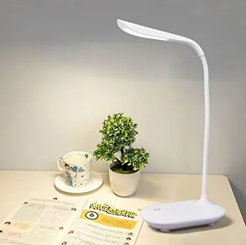 SYN SONS LED Desk Lamp Rechargeable Touch On/Off Switch, Night Table Desk Lamp, Desk Light Lamp with Flicker Free Rechargeable Lamp Touch Control On  Off (Light Lamp)