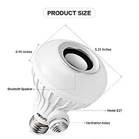 SYN SONS LED Light Bulb Music, With Bluetooth Speaker E27, RGB Self Changing Color Lamp Built-in Audio Speaker for Home, Bedroom, Living Room, Party Decoration (Pack of 1)-thumb1