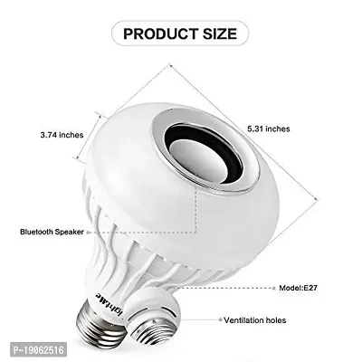 SYN SONS LED Light Bulb Music, With Bluetooth Speaker E27, RGB Self Changing Color Lamp Built-in Audio Speaker for Home, Bedroom, Living Room, Party Decoration (Pack of 1)-thumb2