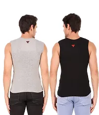 HAP Men's Muscle Tee Vests (Assorted Colours) - Pack of 2-thumb1