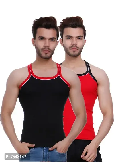 Men's Pipin Gymvest Combo of two/Red Black