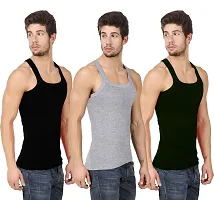 HAP Men's Cotton Gym Vest/Tank Top/Sporty Innerwear (Multicolour) Pack of 3-thumb2