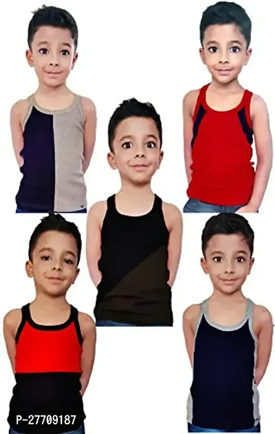Trendy Cotton Vest for Kids - Pack of 5
