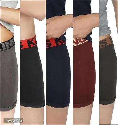 Stylish Multicoloured Cotton Trunks For Men Pack of 5-thumb3