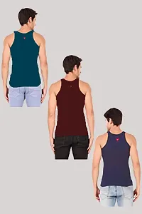 HAP Men's Cotton Gym Vest/Tank Top/Sporty (Multicolour) Pack of 3-thumb1