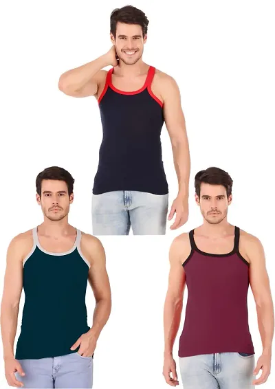 HAP Kings Rib Mens Gym Vest Multicolor Pack (Pack of 3)