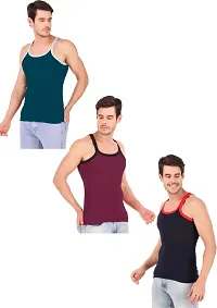 HAP Men's Muscle Tee Vests (Multicolor Colours) Cotton Gym Vest - Pack of 3-thumb1