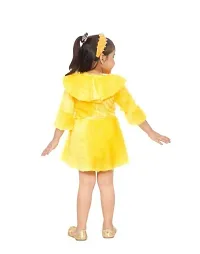 Fancy Cotton Blend Fur Frock For Baby Girl-thumb1