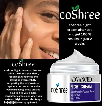 COSHREE ADVANCED NIGHT CREAM FOR MEN WOMEN - 50 GRAM-thumb0