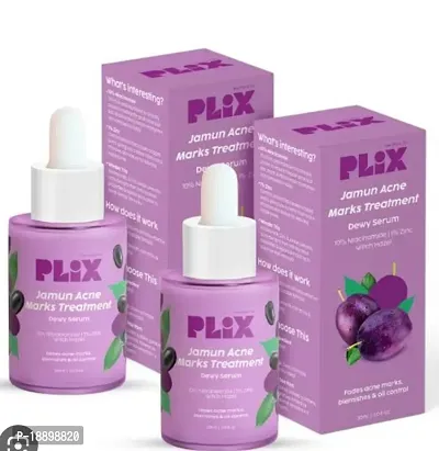 PLIX 10% Niacinamide Jamun Face Serum for Acne Marks, Blemishes, Oil Control with 1% Zinc  Witch Hazel for Unisex, 30ml (Pack of 1) Skin Clarifying Serum for Sensitive, Acne-Prone Skin Name: PLIX 10%-thumb0