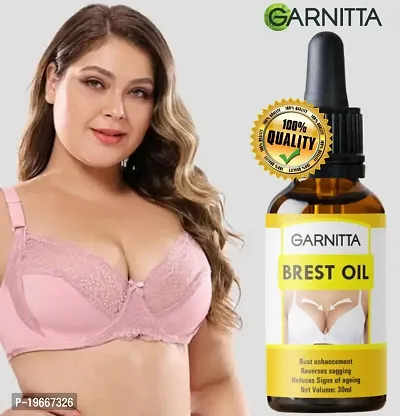 GARNITTA Breast Tightening and Lightening Massage oil for Women , Feel Young Age Nipple  Whitening Breast oil , Natural Breast oil For Women Make your Boobs Big (Pack of 01 * 30 ML)breast oil-thumb0