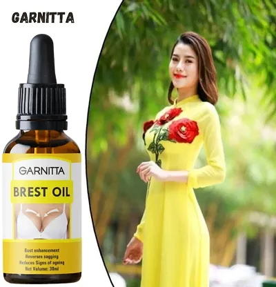 GARNITTA Breast Tightening and Lightening Massage oil for Women , Feel Young Age Nipple  Whitening Breast oil , Natural Breast oil For Women Make your Boobs Big (Pack of 01 * 30 ML)breast oil