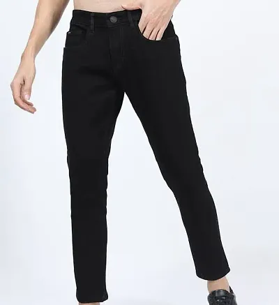 Best Selling Black Denim Mid-Rise Jeans For Men