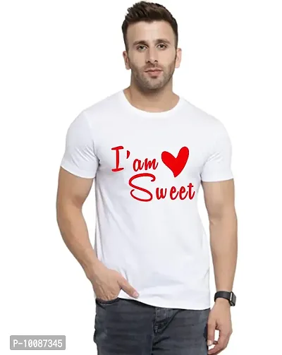 Dream Art Gallery Regular Fit Couple Tshirts |Sweetheart Couple Tshirts| Tshirts for Lovers Pairs (Medium) White-thumb2