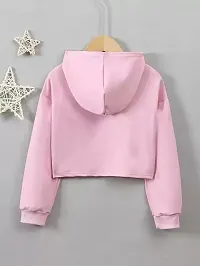 ATHRO Women BTS Printed Full Sleeve Cotton Fleece Lavendar Pink Black Winter Summer Crop Hoodie-thumb1