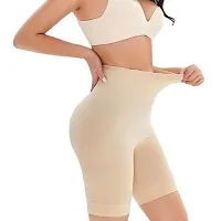 Stylish Cotton Blend Tummy Control 4-In-1 Blended High Waist Tummy And Thigh Shapewear-thumb2