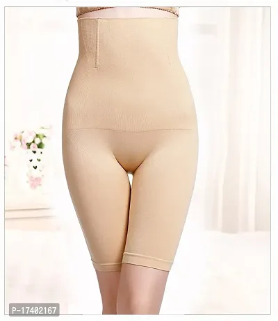 Stylish Cotton Blend Tummy Control 4-In-1 Blended High Waist Tummy And Thigh Shapewear-thumb0