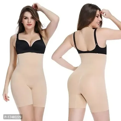 Stylish Cotton Blend Tummy Control 4-In-1 Blended High Waist Tummy And Thigh Shapewear