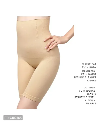 Stylish Cotton Blend Tummy Control 4-In-1 Blended High Waist Tummy And Thigh Shapewear-thumb2